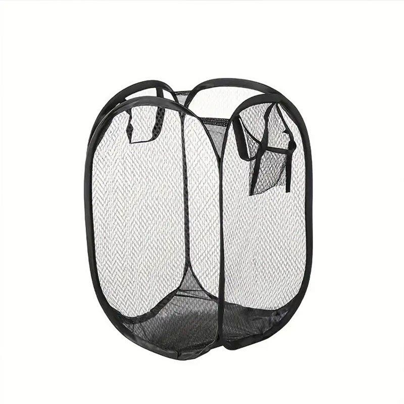 Thumbnail: Mesh Pop-up Laundry Basket, Laundry Basket, Foldable Dirty Clothes Storage Baske