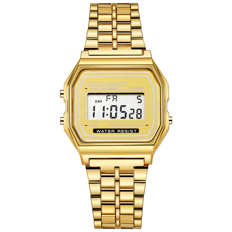 Thumbnail: Luxury LED Digital Watch for Men Stainless Steel Men's Electronic Wristwatch Sim