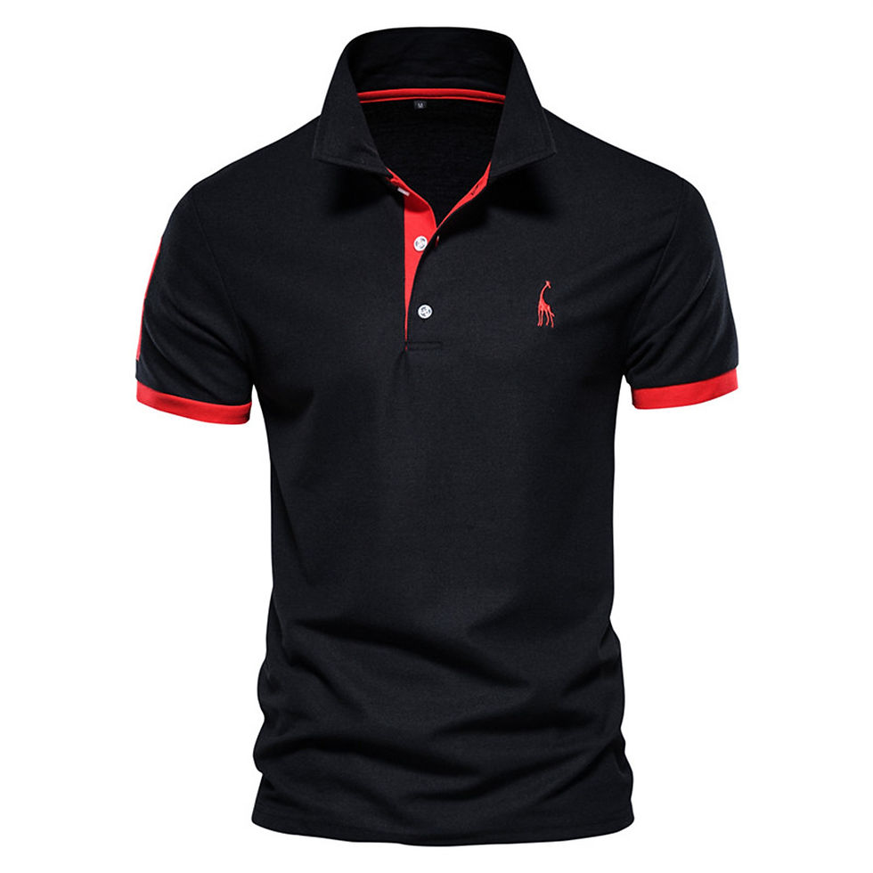 Thumbnail: Dropshipping Polo Giraffe Shirt Men Quality Embroidery Summer Short Sleeve Polo 