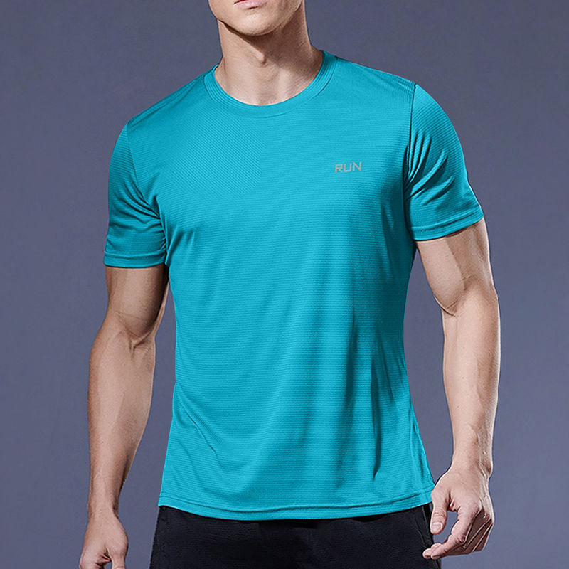 Thumbnail: Summer Mens Quick Dry Running Bodybuilding Shirts Sport Gym t Shirt Men Short Sl