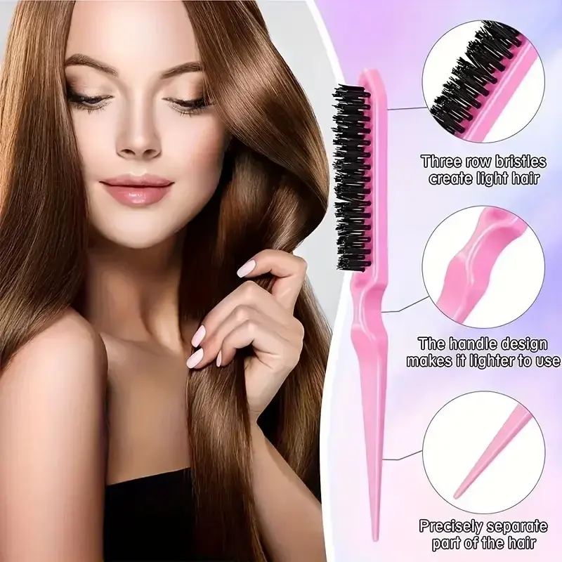 Thumbnail: 6pcs/Set Hair Brush Set Hairdressing Spray Bottle Hair Braiding Loop Rat Tail Co