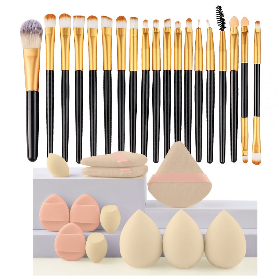 Thumbnail: Makeup Brushes Set Premium Synthetic Kabuki Foundation Concealers Powder Blush B