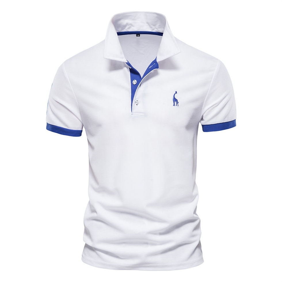 Thumbnail: Dropshipping Polo Giraffe Shirt Men Quality Embroidery Summer Short Sleeve Polo 