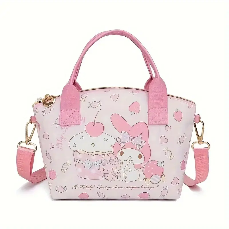 Thumbnail: Lovely Sanrio Cinnamoroll Hello Kitty Tote Handbag Stylish Versatile with Adorab