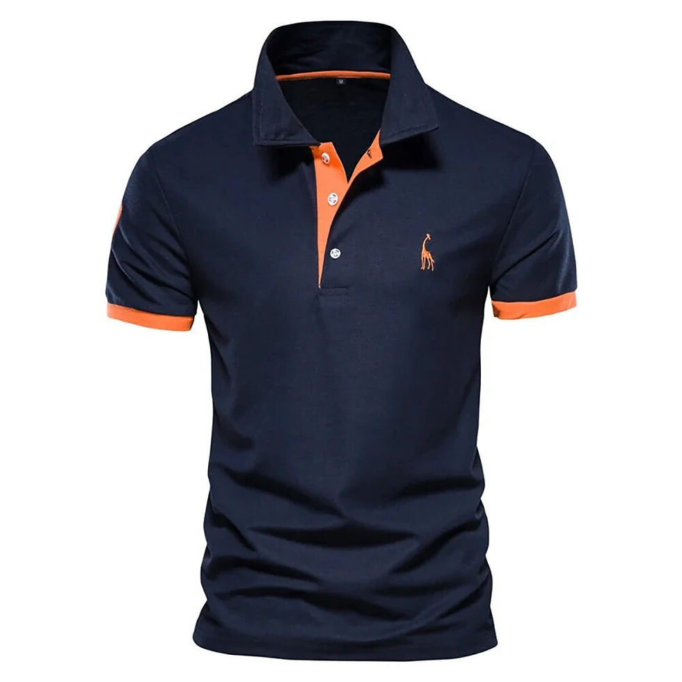 Thumbnail: Dropshipping Polo Giraffe Shirt Men Quality Embroidery Summer Short Sleeve Polo 