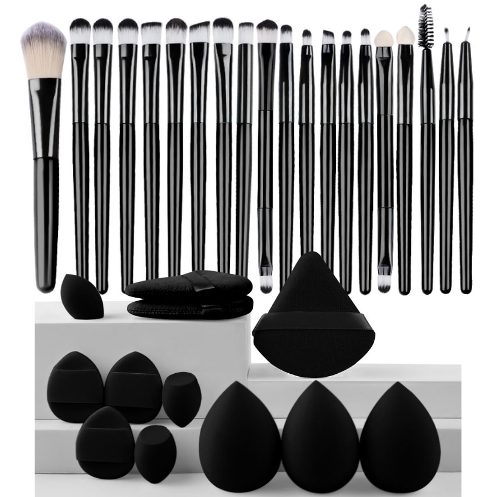 Thumbnail: Makeup Brushes Set Premium Synthetic Kabuki Foundation Concealers Powder Blush B