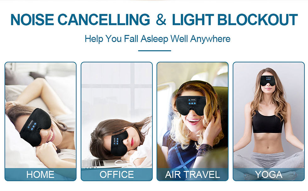 Thumbnail: Mask For Sleep Headphones Bluetooth 3D Eye Mask Music Play Sleeping Headphones w