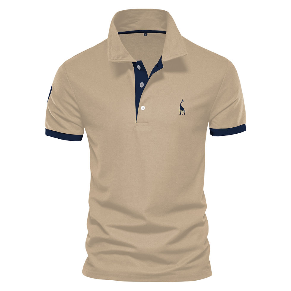 Thumbnail: Dropshipping Polo Giraffe Shirt Men Quality Embroidery Summer Short Sleeve Polo 