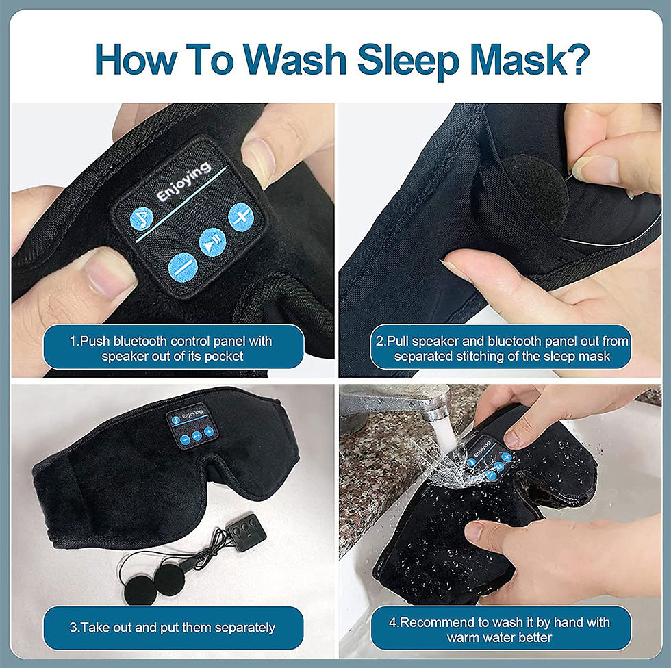 Thumbnail: Mask For Sleep Headphones Bluetooth 3D Eye Mask Music Play Sleeping Headphones w