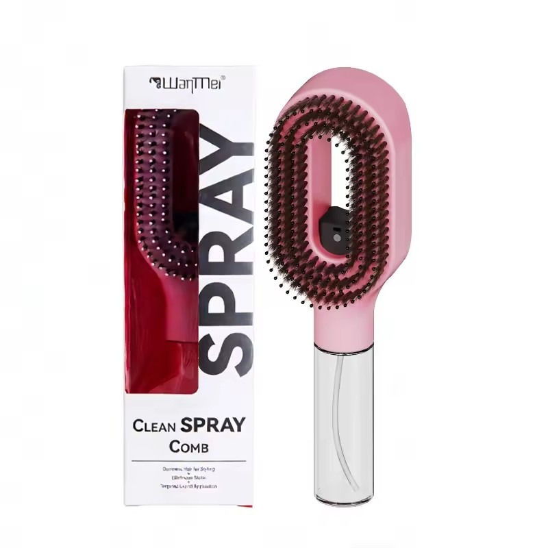 Thumbnail: Spray Bottle Comb Wet Dry Scalp Massage Bristle Comb Sal