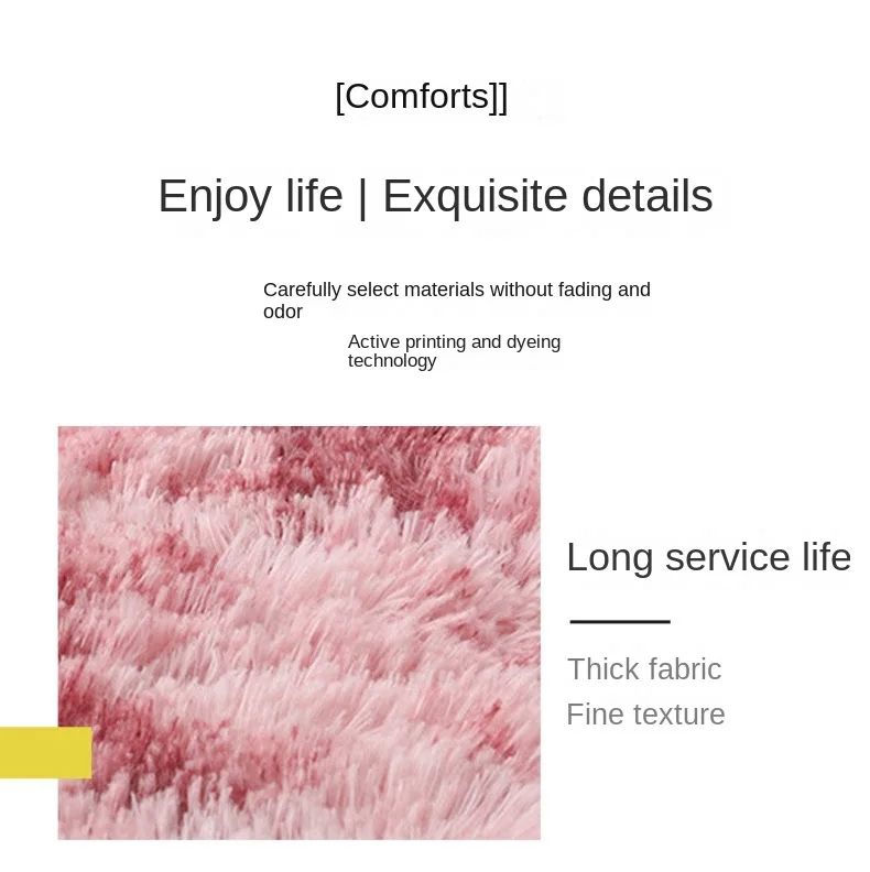 Thumbnail: VIKAMA Silk wool Solid Colour Living Room Bedroom Bedside Sofa Soft Mat Home Lig