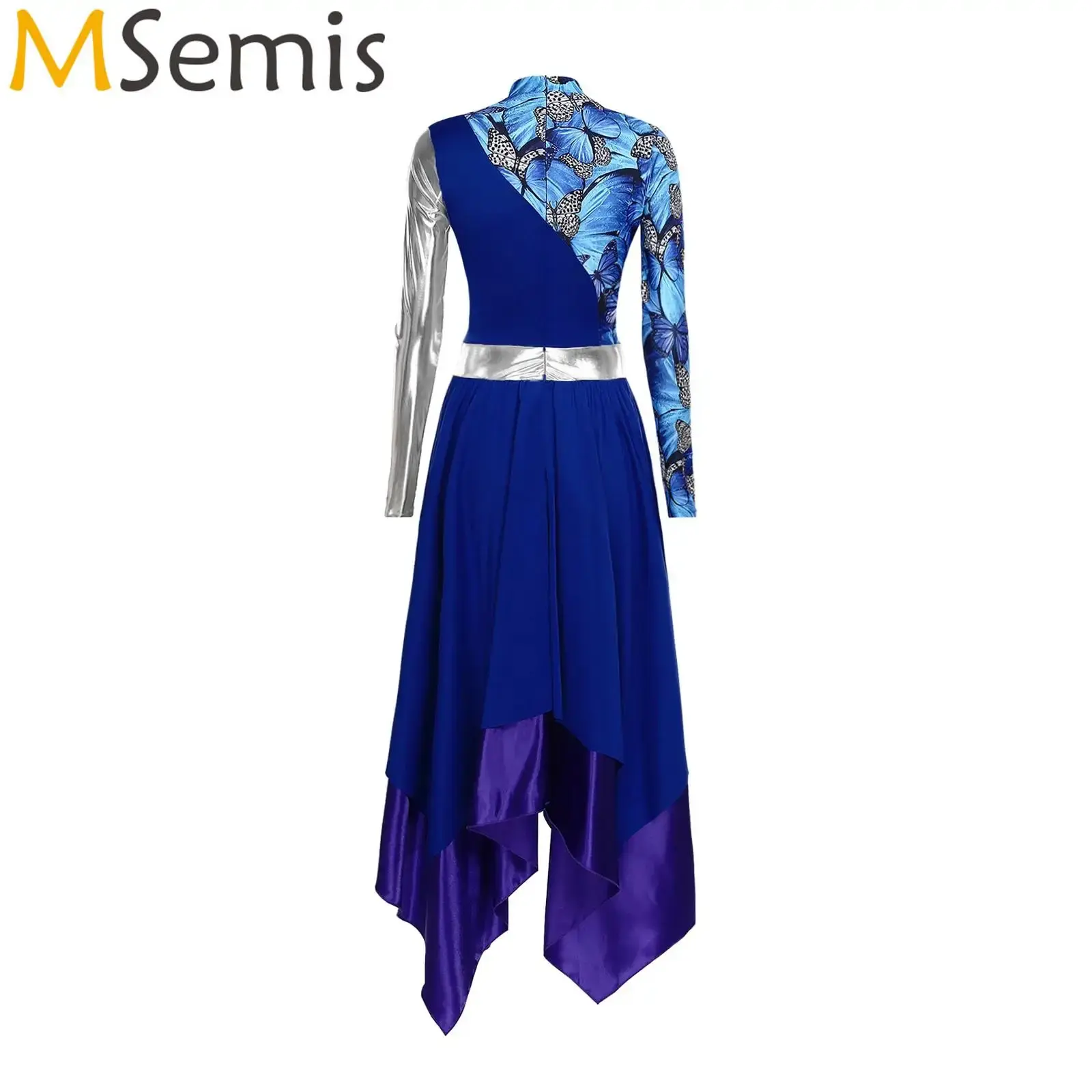 Womens Metallic Glossy Printed Liturgical Praise Christian Worship Church Choir