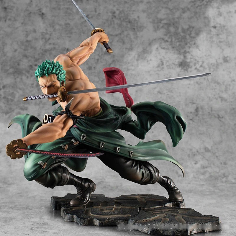 One Piece 10CM Figure Toys Anime GK Roronoa Zoro Three-blade Sa-maximum PVC Acti