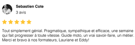 Google review of Sébastien Cote