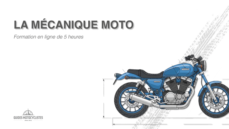 Un garage moto avec une moto qui sera customisée ou réparée.