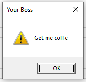 warning msg box
