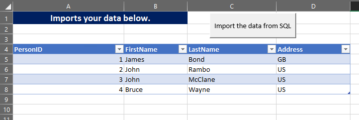 export sql table to excel