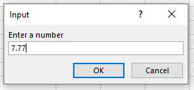 InputBox Function enter a number