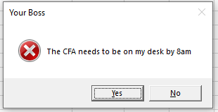 critical yes no messagebox vba