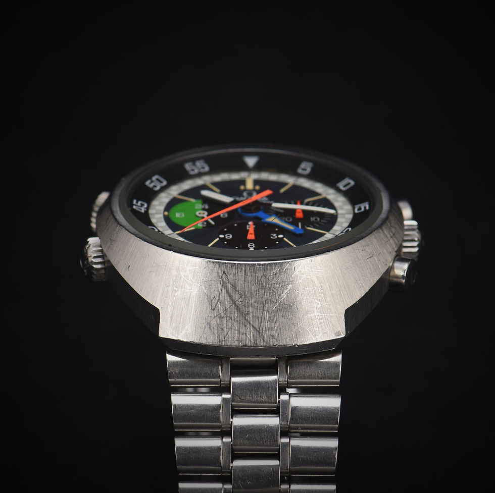 Thumbnail: 1971 Omega Flightmaster ref: 145.013. Flawless Dial.