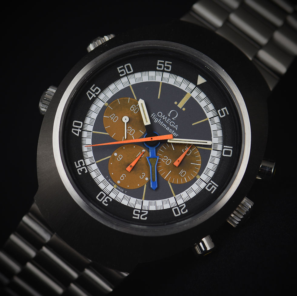 Thumbnail: 1972 Omega Flightmaster ref: 145.026. Tropical Dial. [