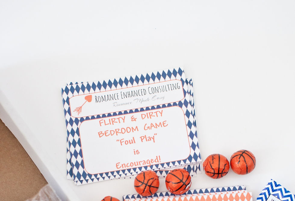 Thumbnail: The Flirty & Dirty Bedroom Game to spoil couples with a night of romance and fun, gift for his birthday, DIY Basketball gift