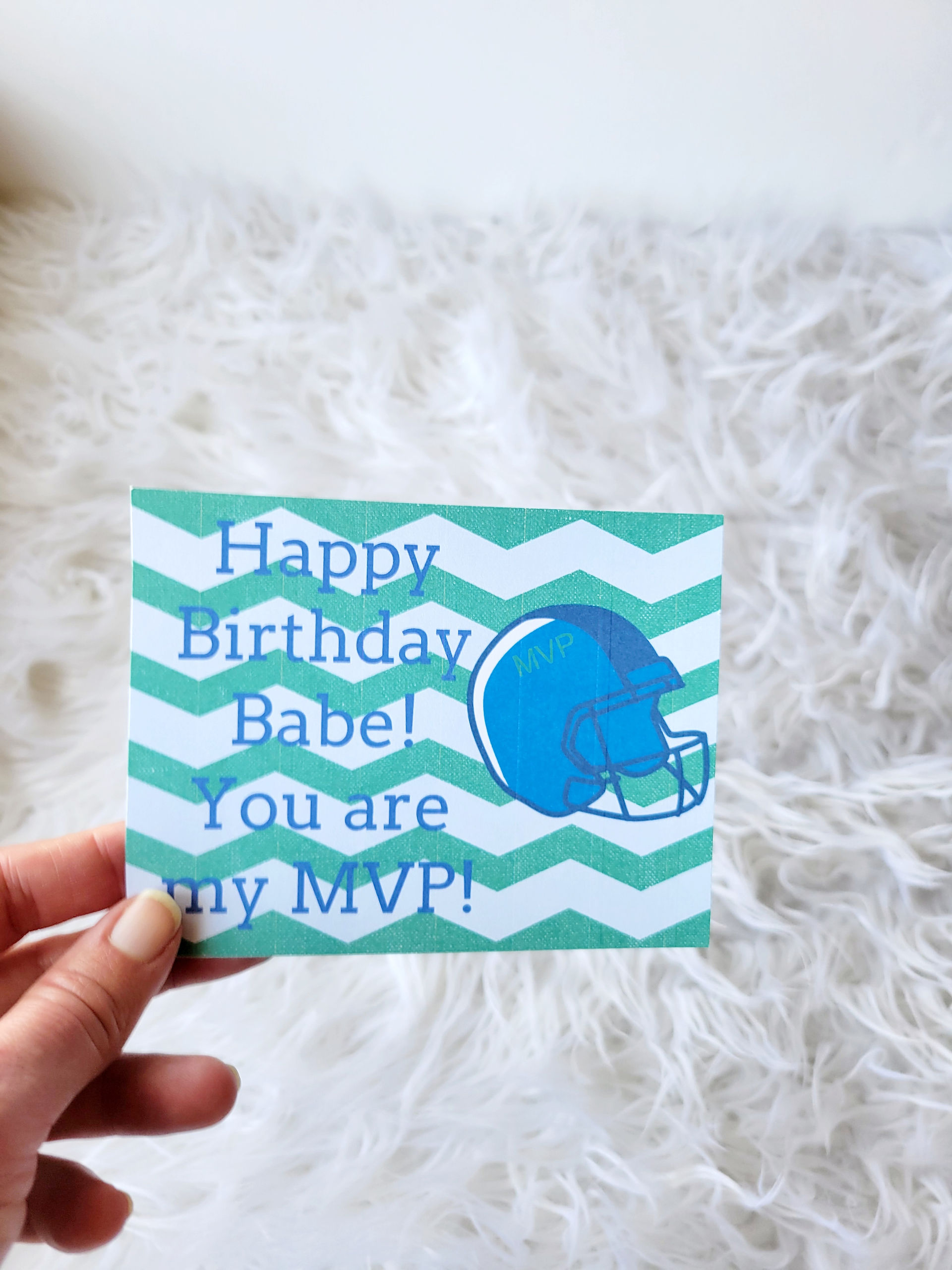 Happy Brithday You're My MVP football card in The Touchdown Bedroom Game from Romance Enhanced Consulting