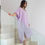Miniature : Robe ample en lin couleur lilas