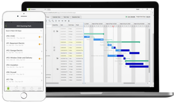 CoConstruct Schedule on desktop and mobile