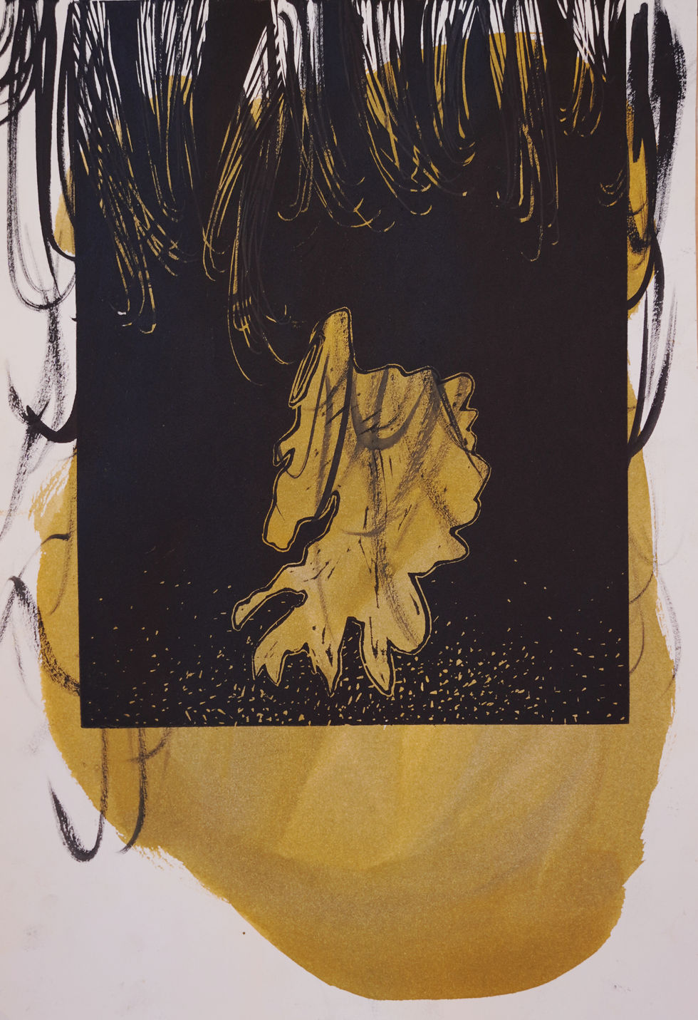 creature walking '''' _linocut on ink drawing_Anna Jalanski_2025.jpg