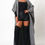 Thumbnail: Black/white Chevron Knit Maxi Duster 