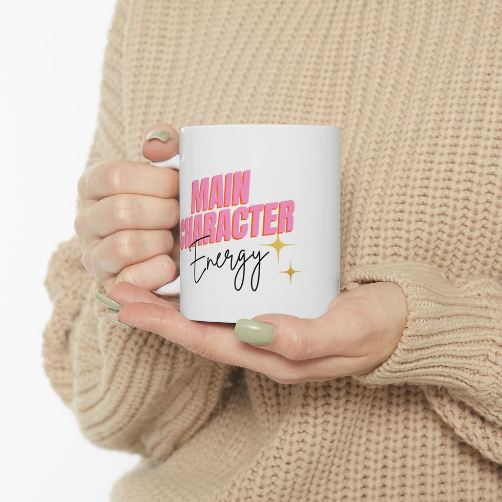 Thumbnail: Main Character Energy Ceramic Mug 11oz - White