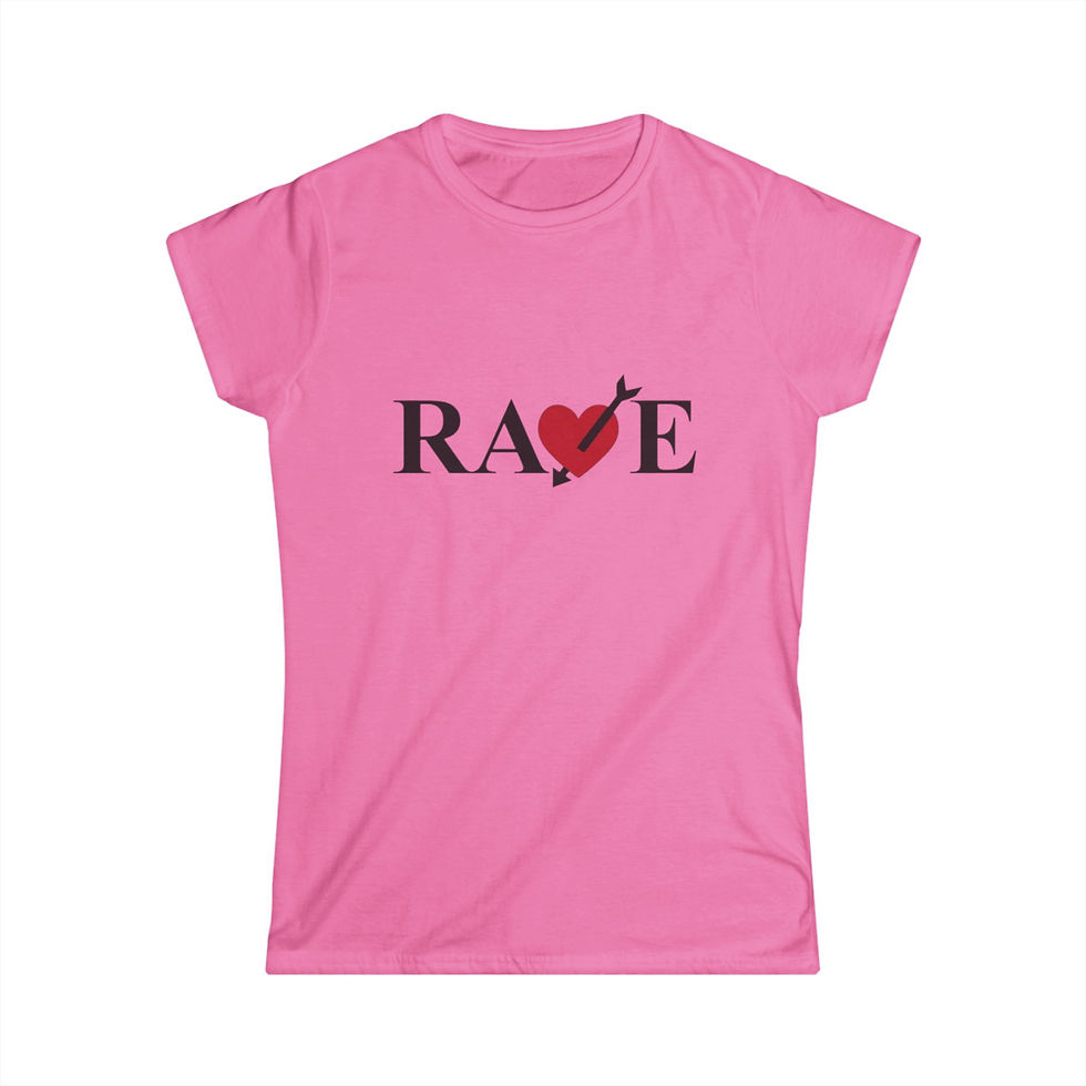Thumbnail: Women's RAVE Heart Softstyle Tee - Celebrate Love and Positivity