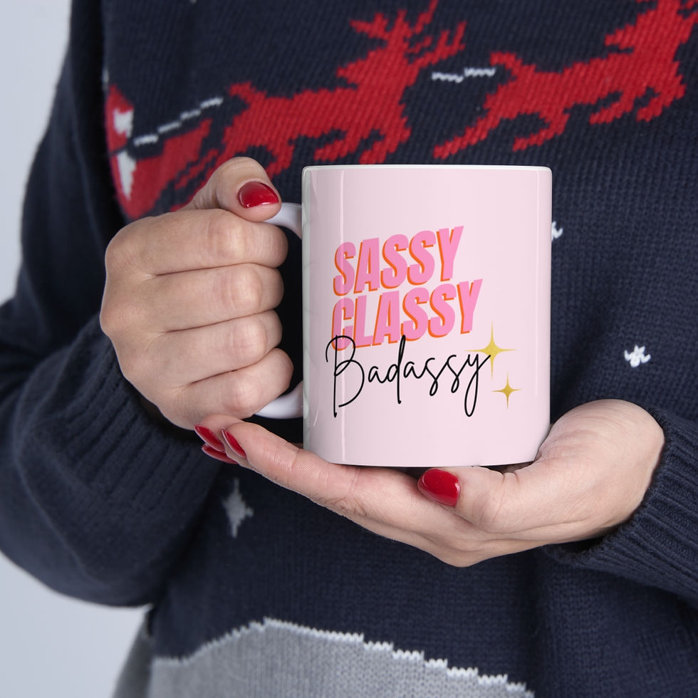 Thumbnail: Sassy Classy Badassy Ceramic Mug 11oz - Pink