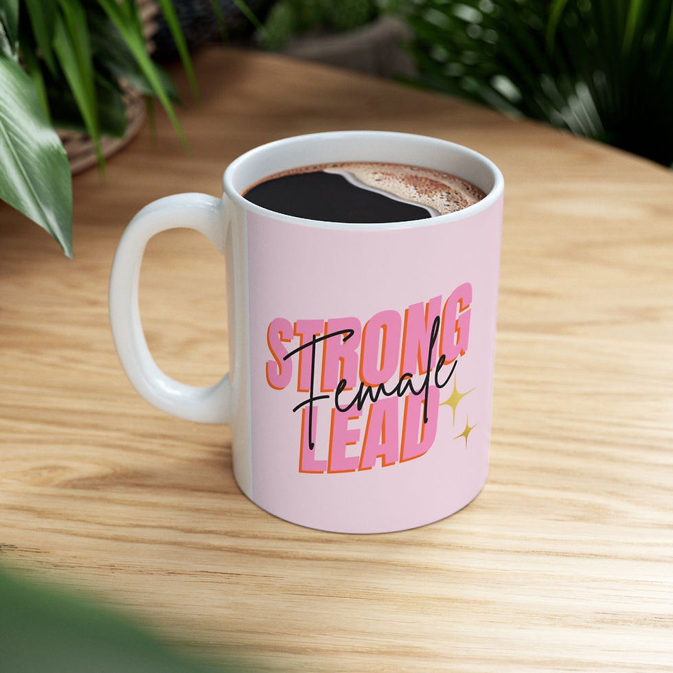 Thumbnail: Strong Female Lead Ceramic Mug 11oz - Pink