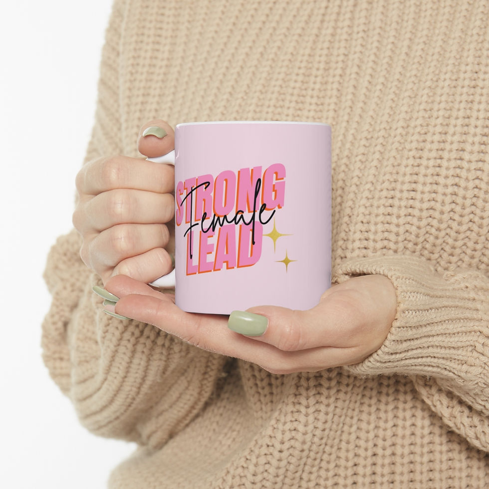 Thumbnail: Strong Female Lead Ceramic Mug 11oz - Pink