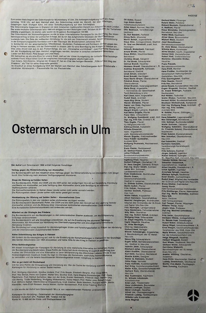 1966 Ulm Ulmer Ostermarsch
