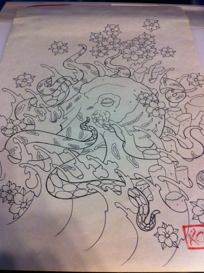 Octopus drawing