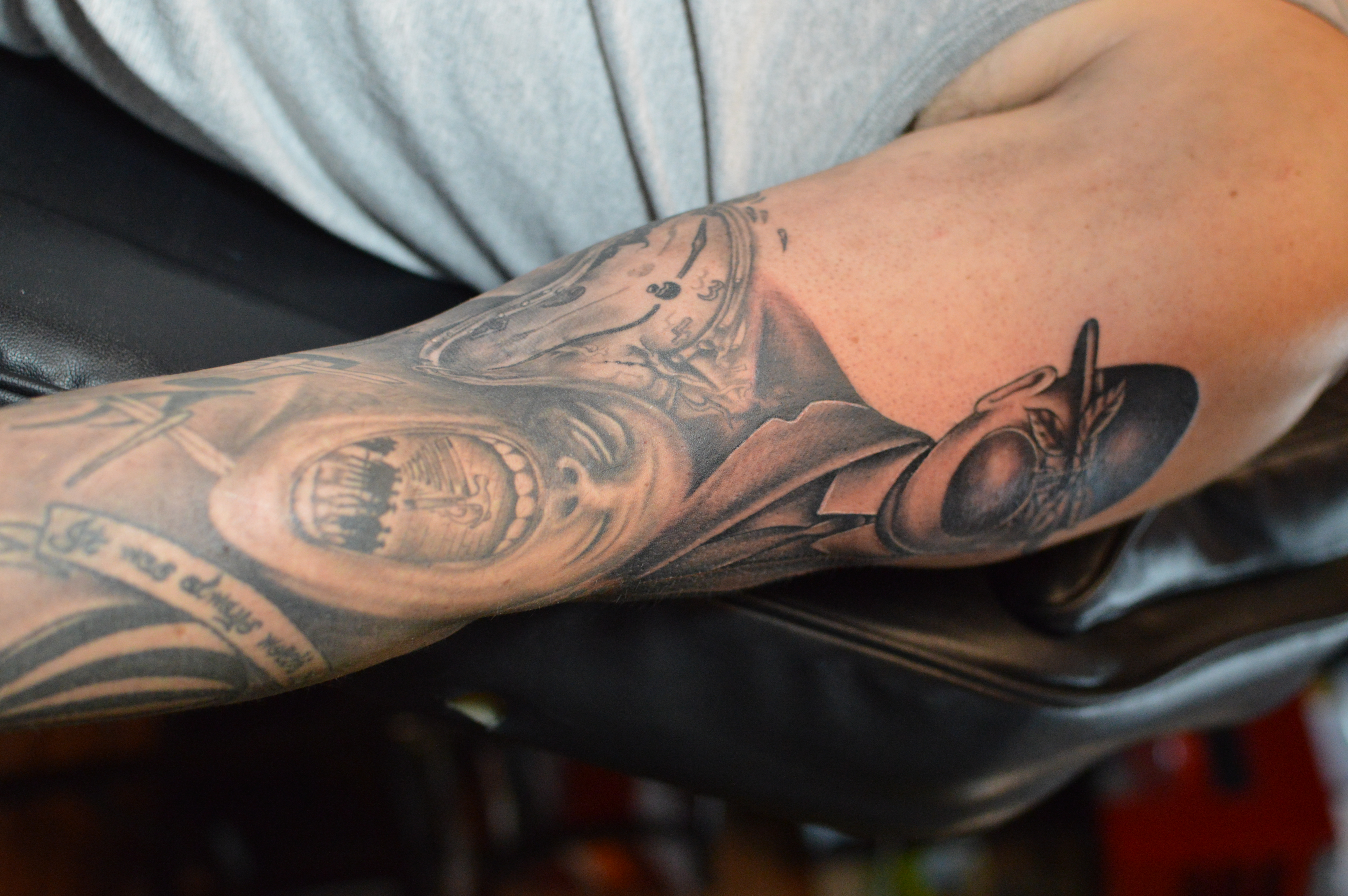 Grey-wash tattoo