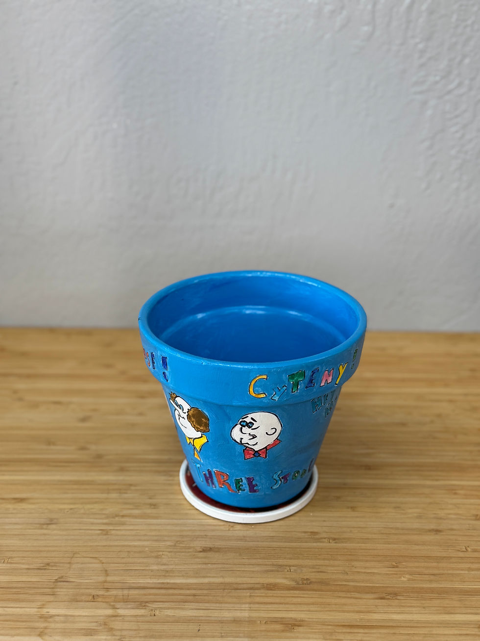 Thumbnail: Nyuk Nyuk Planter: Hand-Painted Three Stooges Tribute