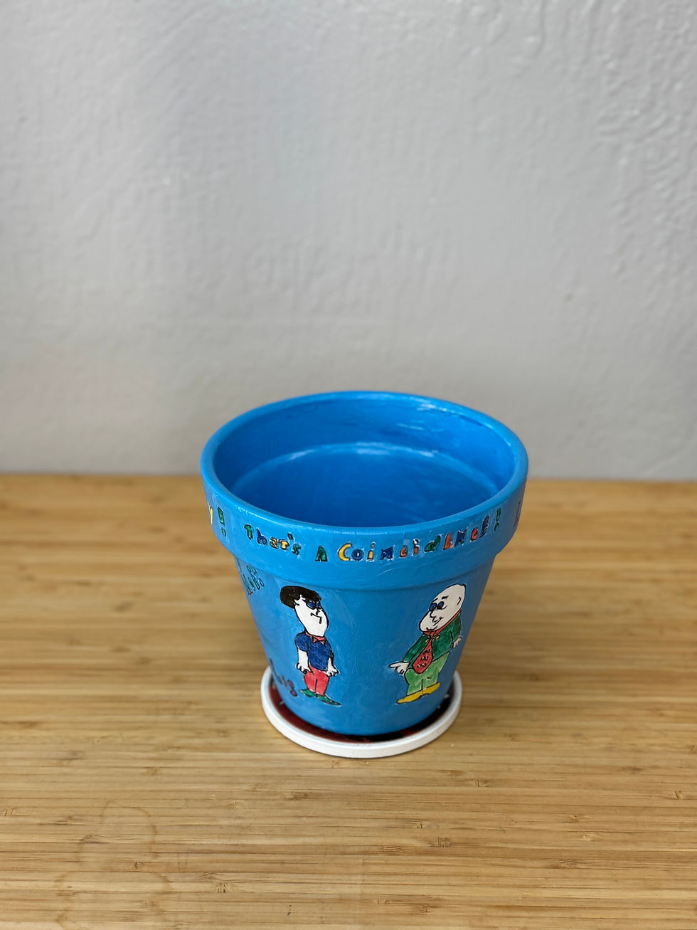Thumbnail: Nyuk Nyuk Planter: Hand-Painted Three Stooges Tribute