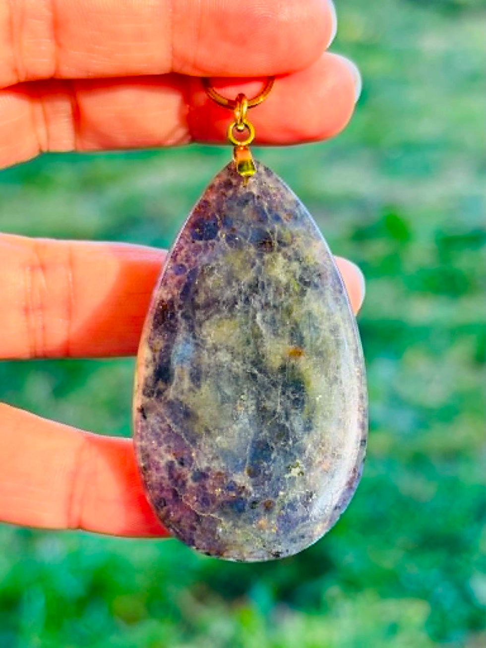 Miniature : Pendentif Iolite Sunstone