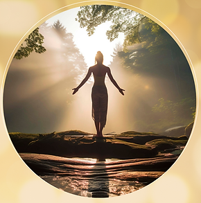 Femme méditation connexion à la nature ancrage