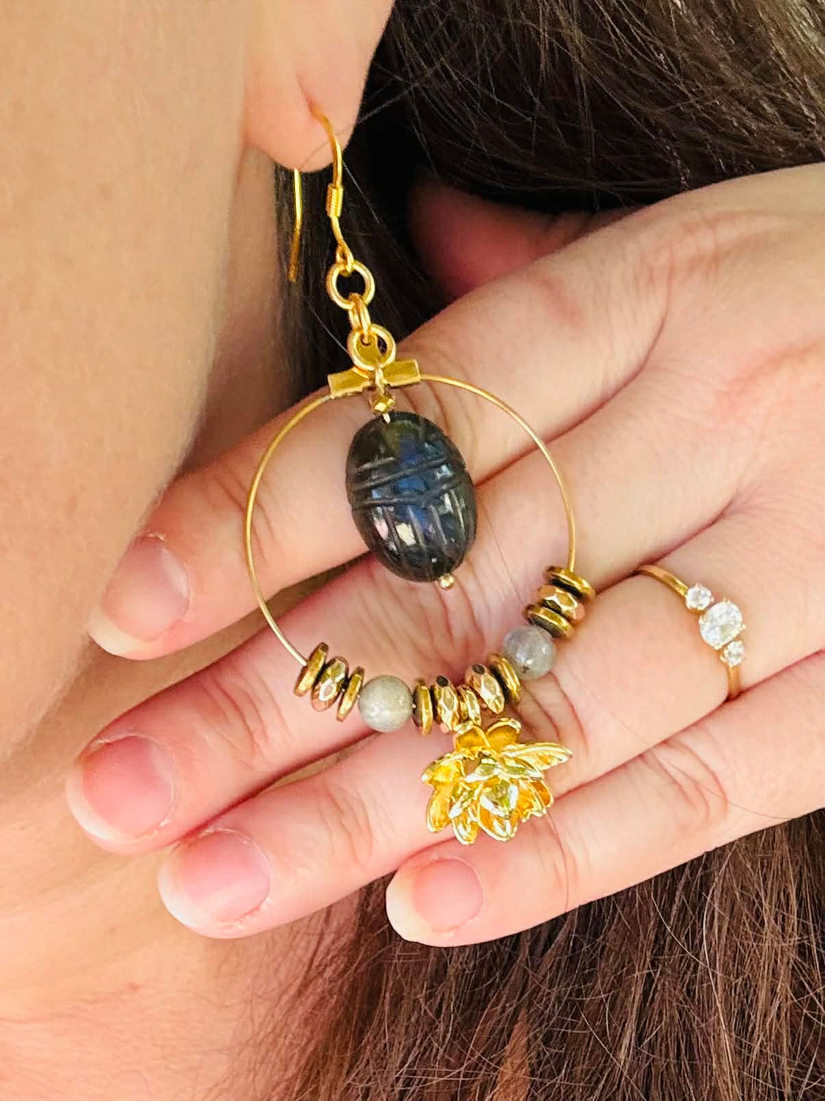 Boucles d’oreilles Lotus Sacré