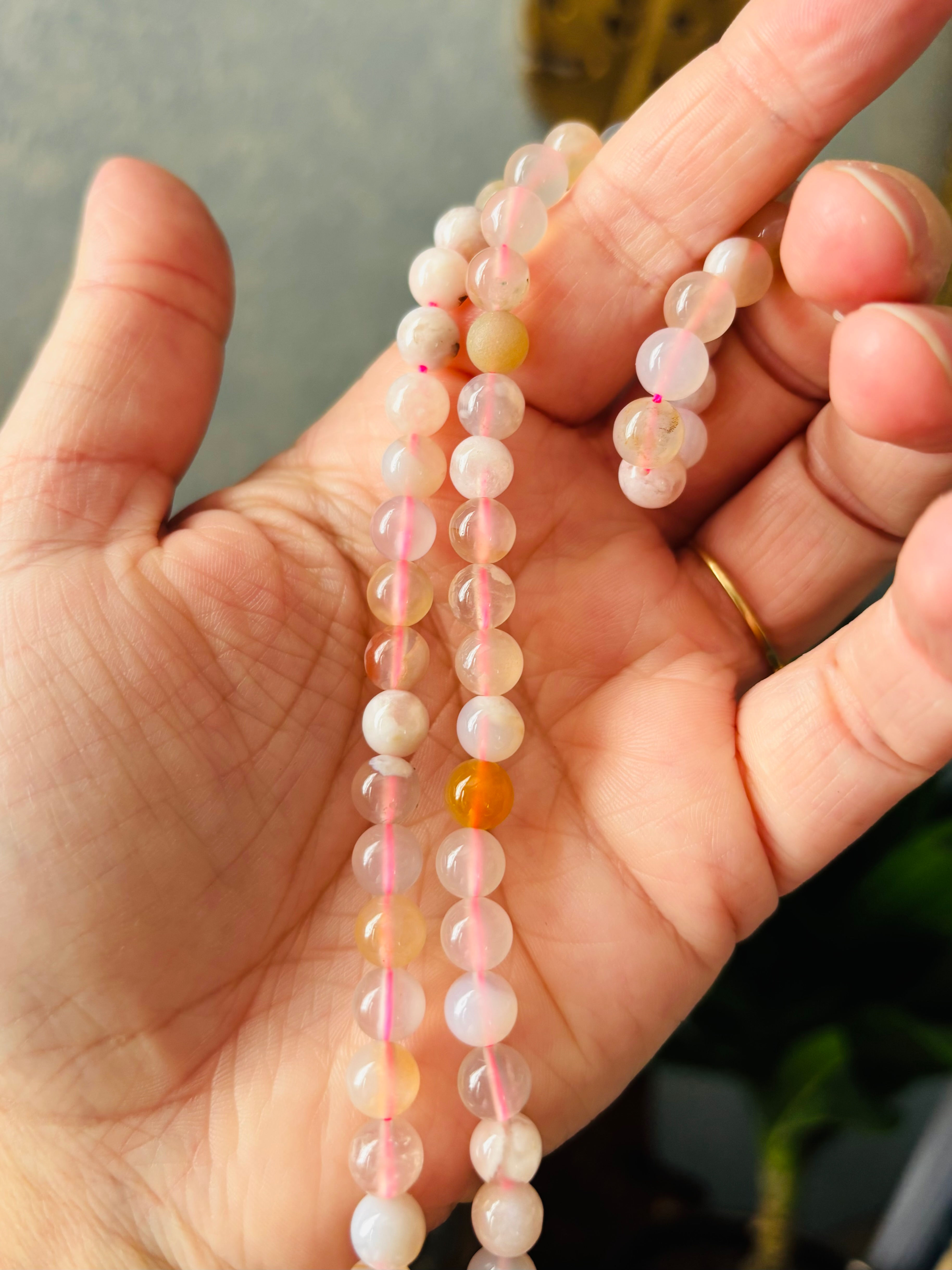 Bracelet Alma - Agate sakura (fleur de cerisier)