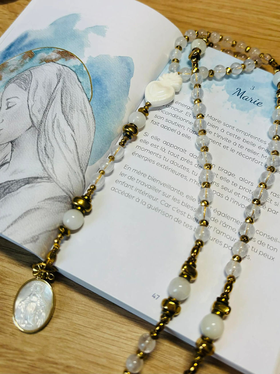 Miniature : Chapelet - Vierge Marie