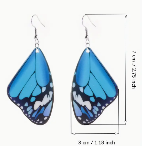 Thumbnail: Stylish Butterfly Earrings Made of Resin