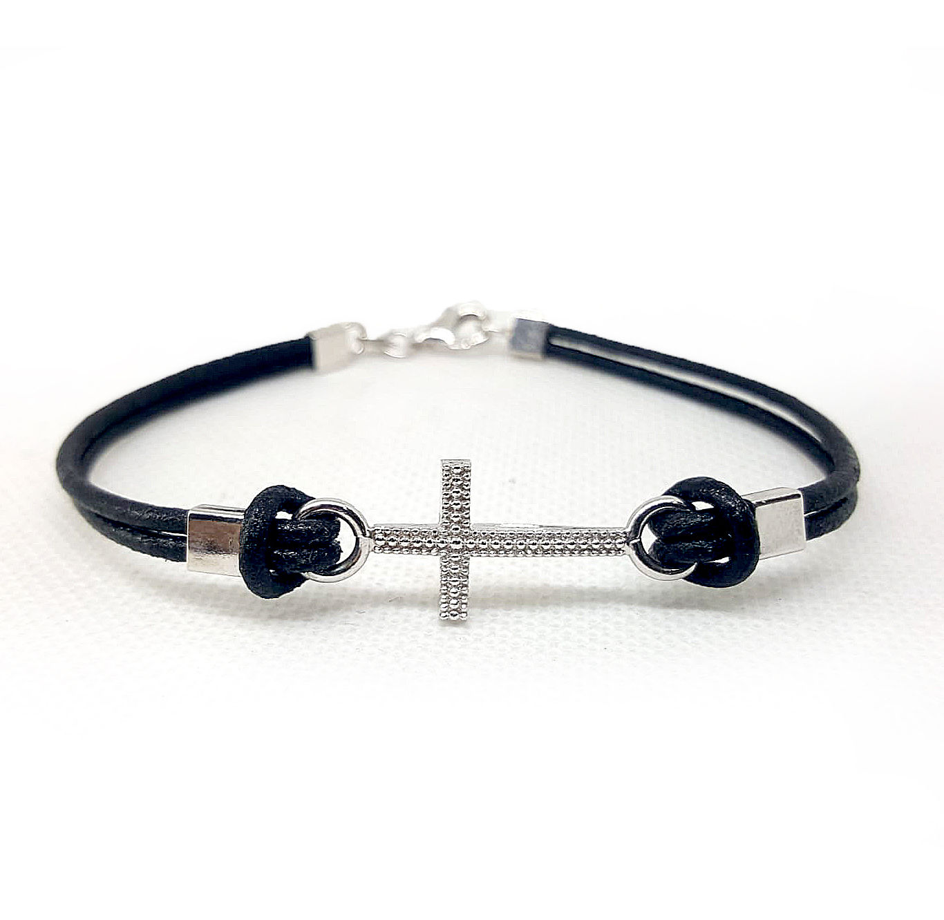 925 Sterling Silver cross bracelets for men