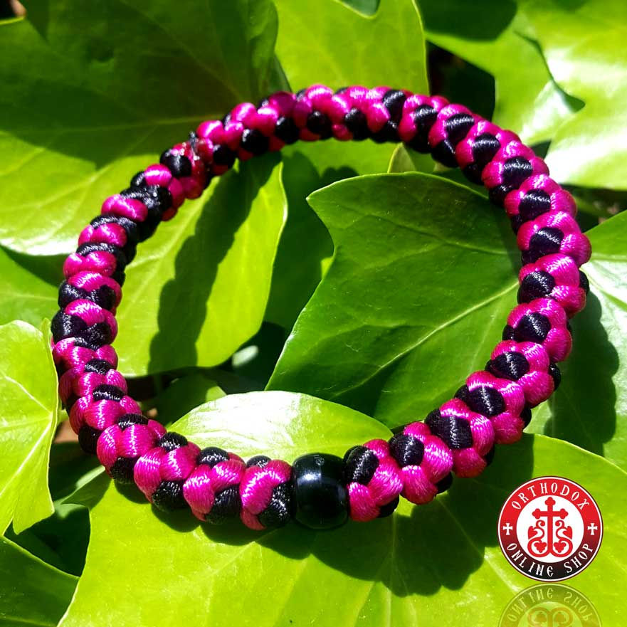 Thumbnail: Prayer Rope 33 Knots (Pink-Black)
