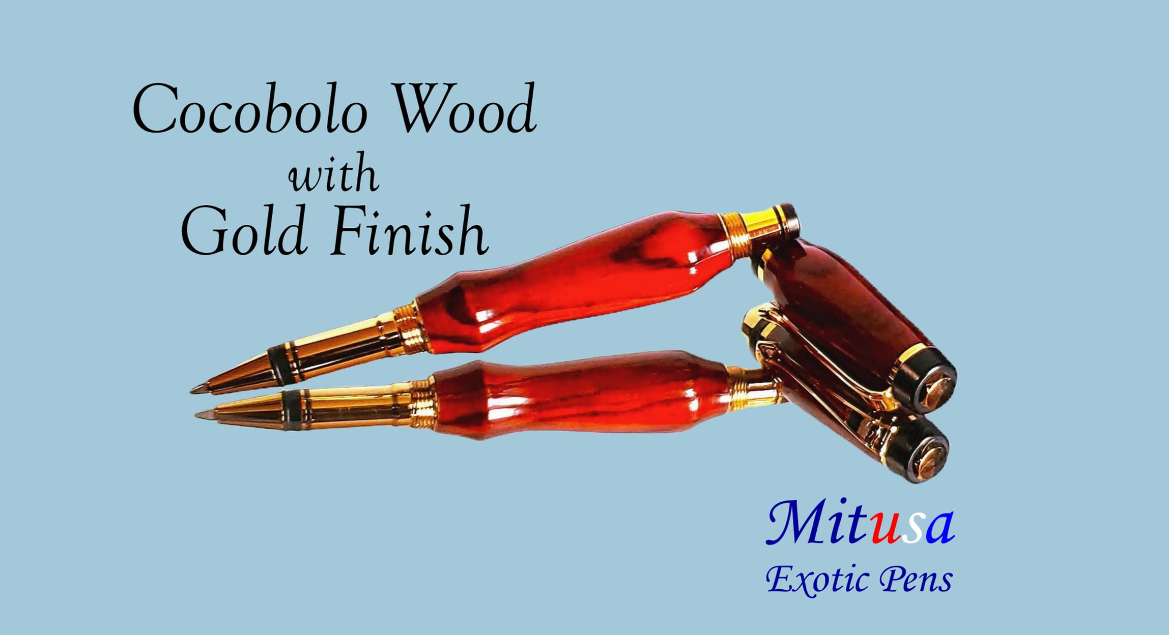 Classic Elite Pen with Cocobolo Wood & Gold Finish